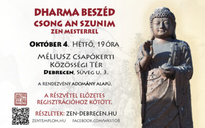 2021. október 4-én Csong An Szunim dharma beszédet tart Debrecenben