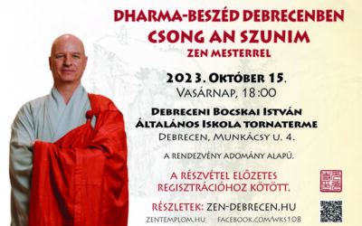 2023. október 15-én Csong An Szunim dharma-beszédet tart Debrecenben